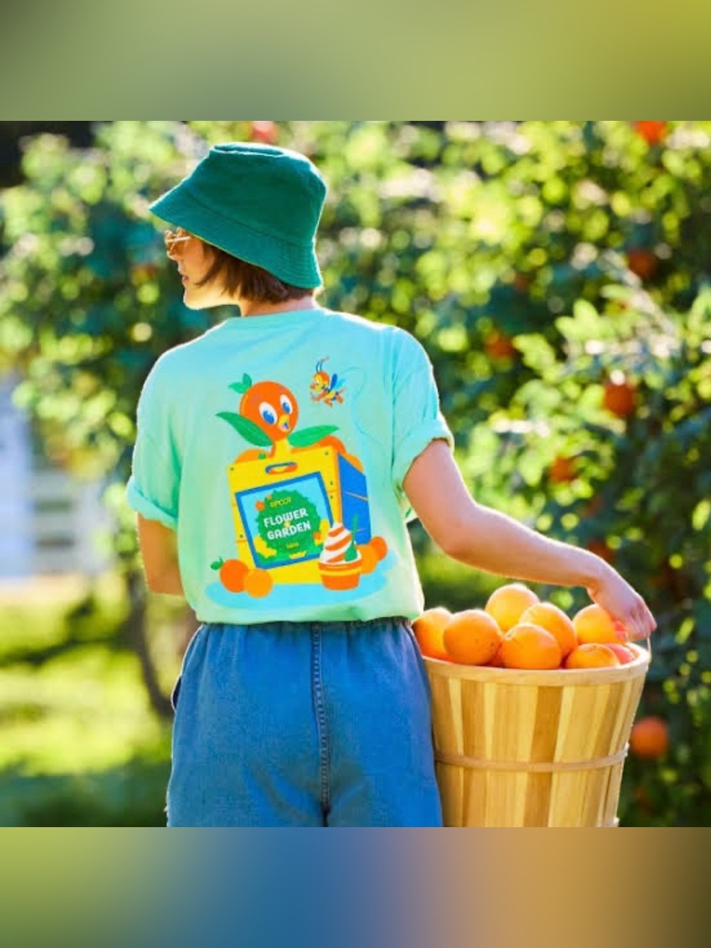 Disney EPCOT Flower & Garden Festival 2026 Orange Bird T-Shirt Green spike